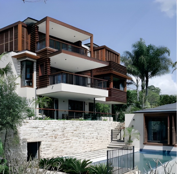 Completed residence in Mosman